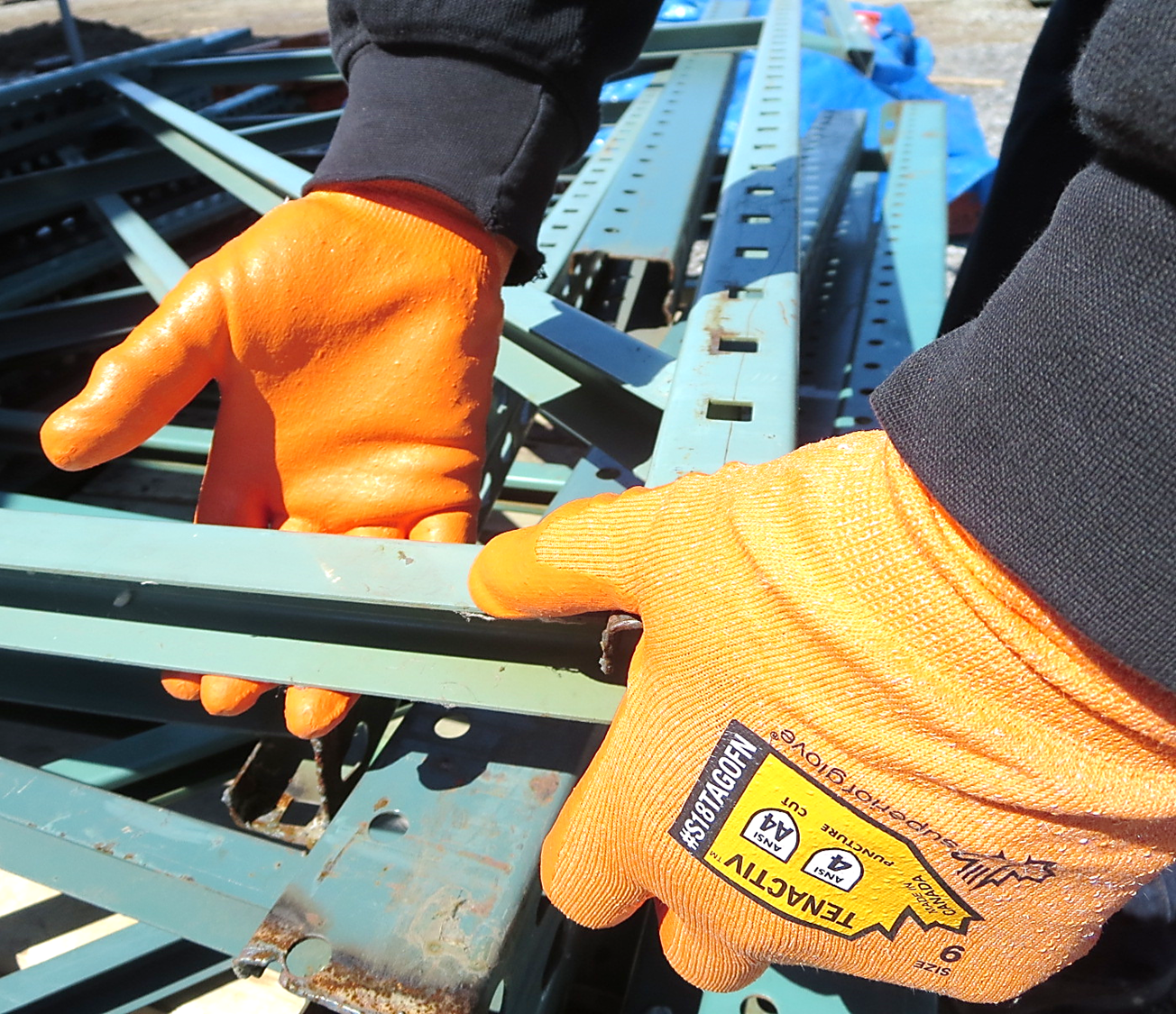 #S18TAGOFN Superior Glove® TenActiv™ Hi-Viz Foam Nitrile Coated Gloves